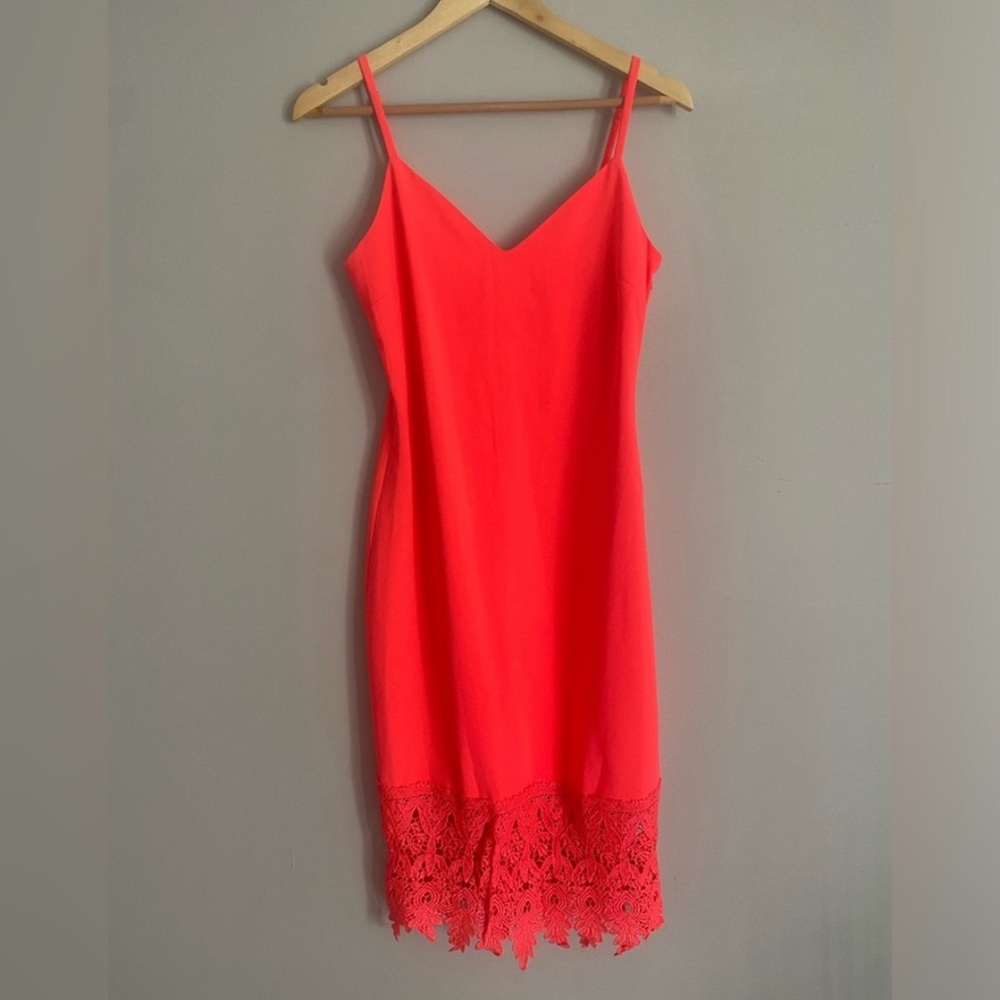 NWT Gianni Bini Neon Peach Renee Dress Size Small